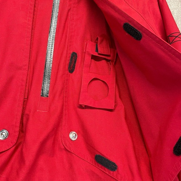 adidas Remix US 971 Jacket Men's Medium Red 1/2 Zip Lined Hooded Water Resistant - Picture 8 of 16